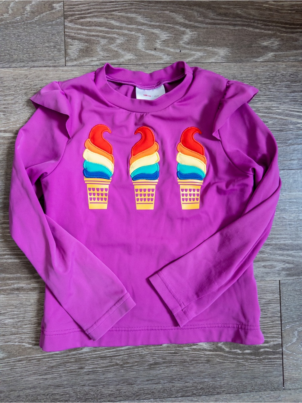 Hanna Andersson Ice Cream Sunblock Rash Guard size US 4 100 cm